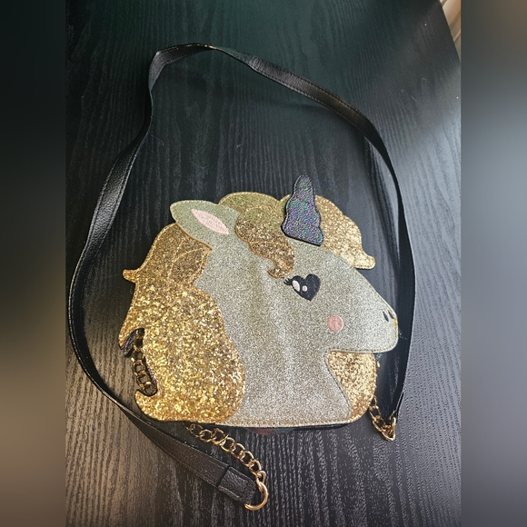 Betsey Johnson Glitter Unicorn Crossbody Bag OS - Picture 2 of 11